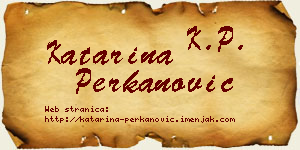 Katarina Perkanović vizit kartica